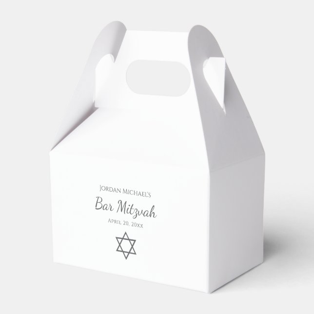 Modern Star of David Simple Bat Mitzvah  Geschenkschachtel (Vorderseite)