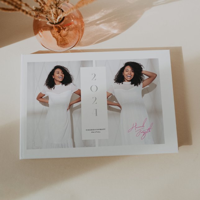 Modern stilvoll | 3 Foto Monogramm Abschluss Gästebuch (Von Creator hochgeladen)