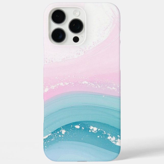 Modern Stone Dusty Blue Marble Case-Mate iPhone Hülle (Rückseite)