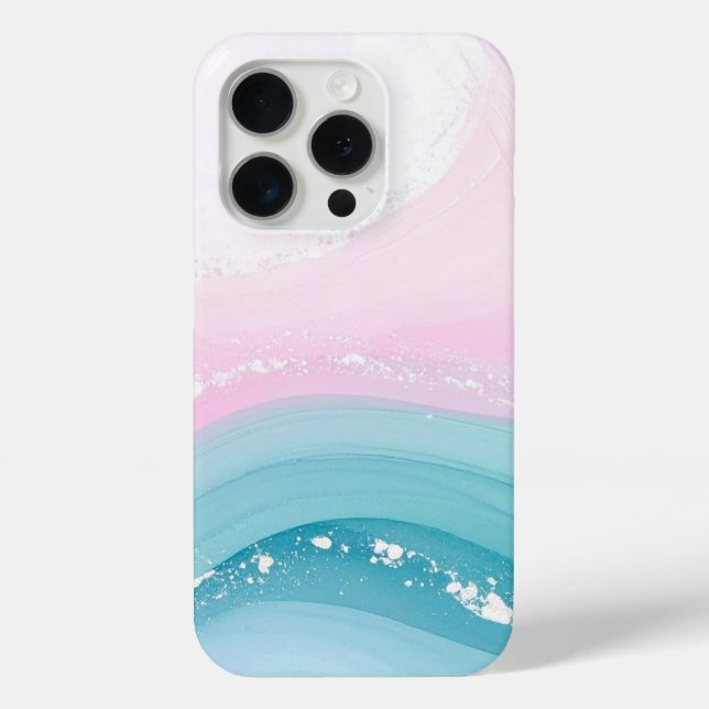 Modern Stone Dusty Blue Marble Case-Mate iPhone Hülle (Rückseite)