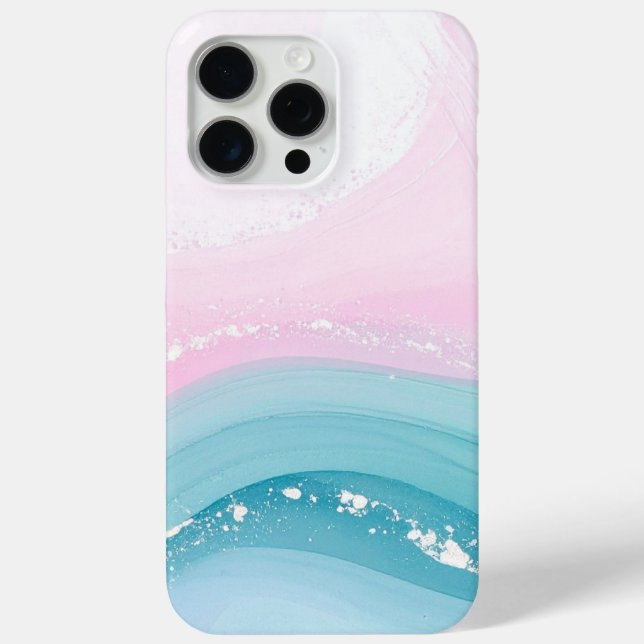 Modern Stone Dusty Blue Marble Case-Mate iPhone Hülle (Rückseite)