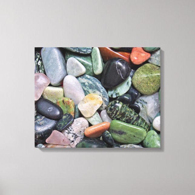 Modern Stones Kiesel Mineral Quarz Leinwanddruck (Vorderseite)