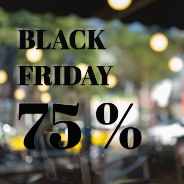 Modern Store Window Black Friday Sale Fensteraufkleber (Von Creator hochgeladen)