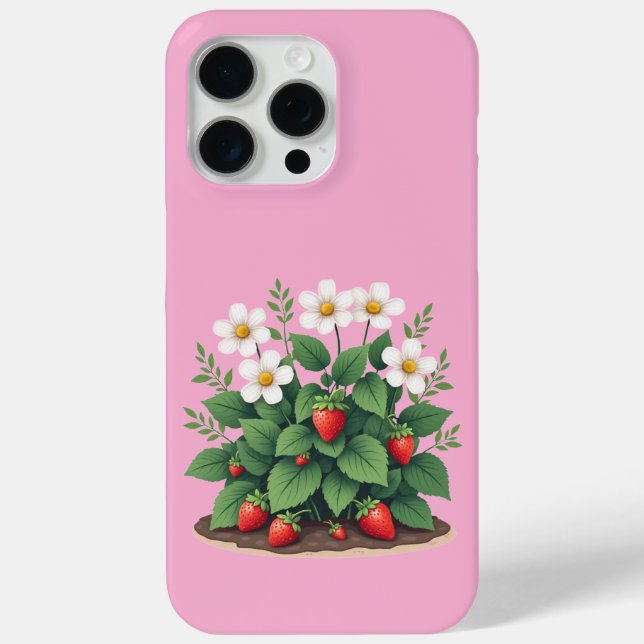Modern Strawberry Plant iPhone/iPad Case (Rückseite)