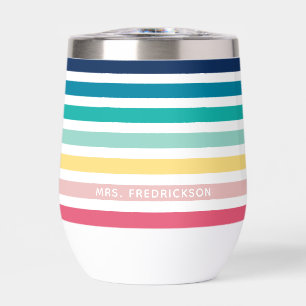 MODERN STRIPED PATTERN Stilvolle Regenbogenpastel