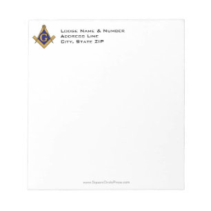 Modern Style Masonic Loop Notepad Notizblock