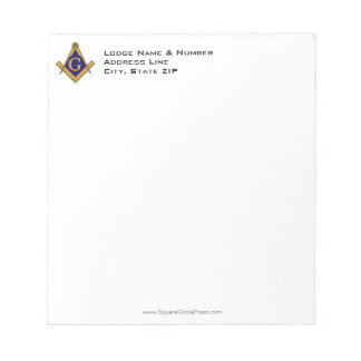 Modern Style Masonic Loop Notepad Notizblock