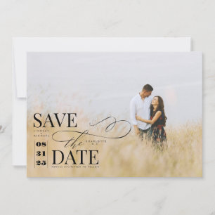 Modern Stylisches Typografy Foto Save The Date