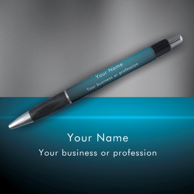 Modern Stylish Blue Custom Business Promotion Gift Kugelschreiber (Personalize this unique stylish business promotional pen. Add your name and company details.)
