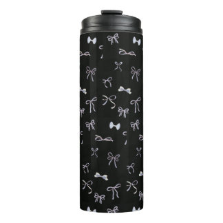MODERN STYLISH CUSTOMIZED YOUR OWN BOW BLACK THERMOSBECHER