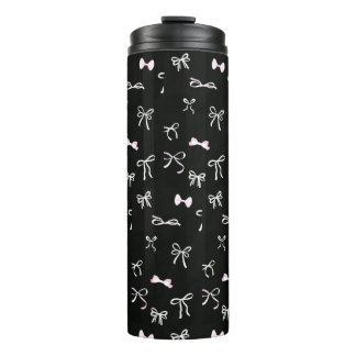 MODERN STYLISH CUSTOMIZED YOUR OWN BOW BLACK THERMOSBECHER