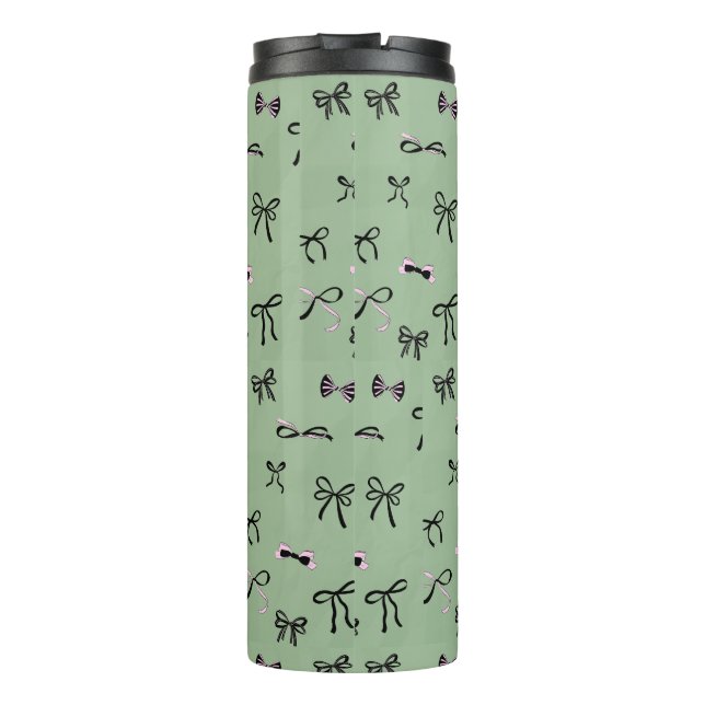 MODERN STYLISH CUSTOMIZED YOUR OWN BOW GREEN THERMOSBECHER (Rückseite)