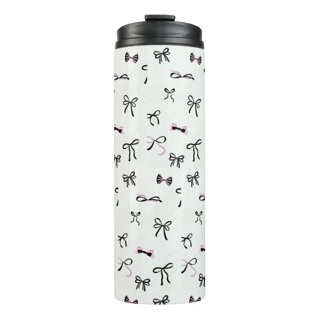 MODERN STYLISH CUSTOMIZED YOUR OWN BOW WHITE THERMOSBECHER (Vorderseite)