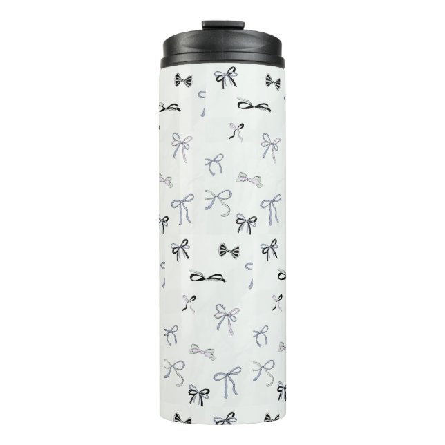 MODERN STYLISH CUSTOMIZED YOUR OWN BOW WHITE THERMOSBECHER (Vorderseite)