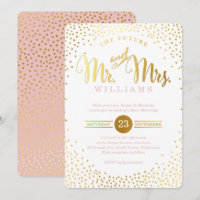 MODERN STYLISH WEDD Gold Konfetti Fleck rosa