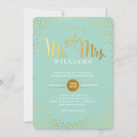 MODERN STYLISH WEDD Mini Gold Konfetti Minze