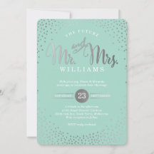 MODERN STYLISH WEDD mini silber Konfetti Minze