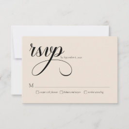 Modern Stylish Wedding Enclosure with QR Code RSVP Karte
