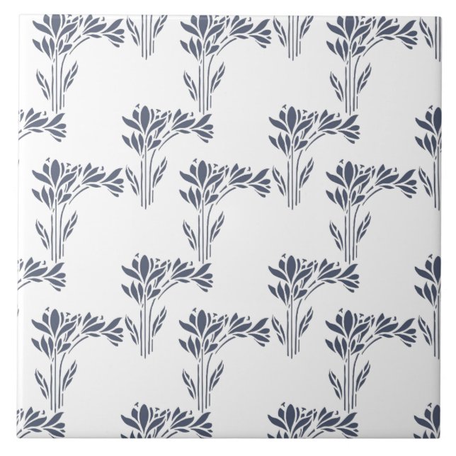 Modern Stylized Foliage Decorative  Fliese (Vorderseite)