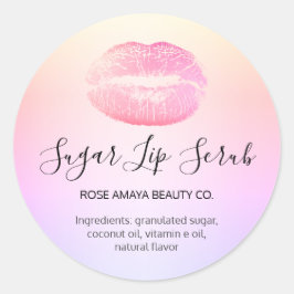 Modern Sugar Lip Scrub Pastel Blush Lippen Runder Aufkleber