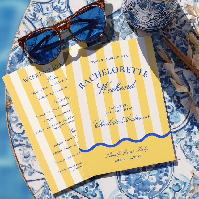 Modern Summer Bachelorette Weekend Einladung (Von Creator hochgeladen)