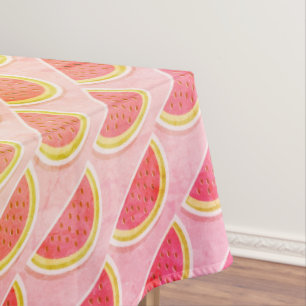 Modern Summer WATERMELON Pink MONOGRAM Tischdecke