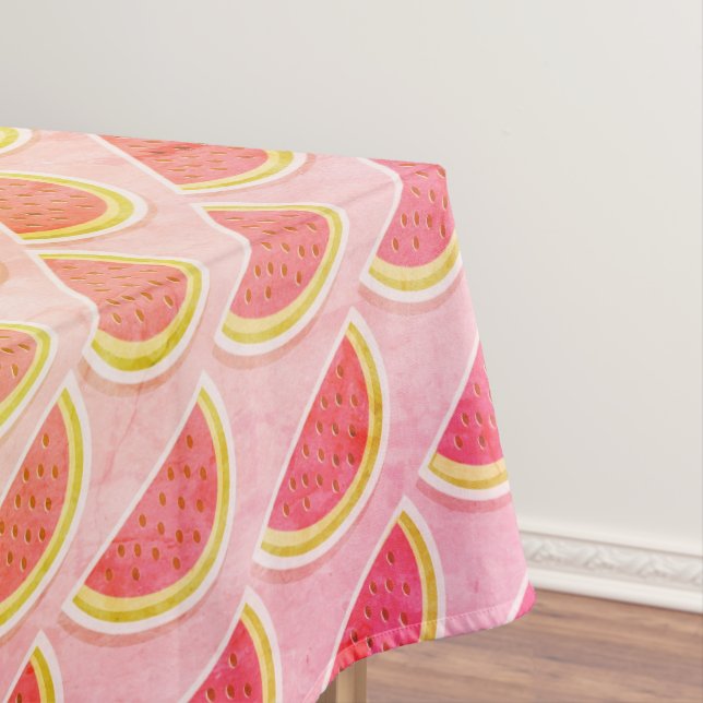 Modern Summer WATERMELON Pink MONOGRAM Tischdecke (Beispiel)