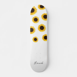 Modern Sunflower Skateboard
