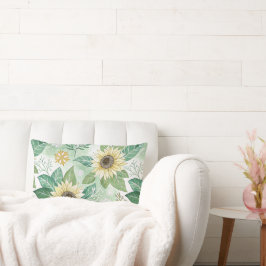 Modern  Sunflowers Winter pattern Lendenkissen