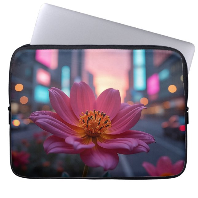 Modern Sunrise Bloom 13' Laptopschutzhülle (Vorderseite)