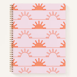 Modern Sunrise Sunset - Spiral Notebook Notizbuch