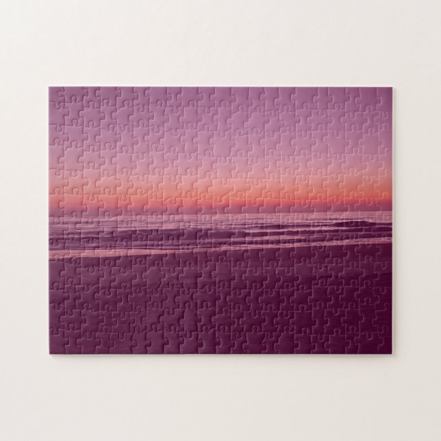 Modern Sunset Beach Gradient Puzzle (Horizontal)