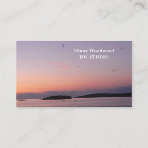 Modern Sunset Foto Business Card Visitenkarte