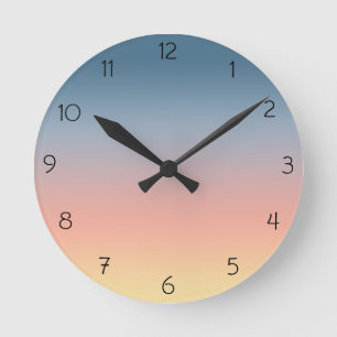 Modern Sunset Gradient Wall Clock Runde Wanduhr