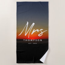 Modern Sunset in Water Minimalistische Script