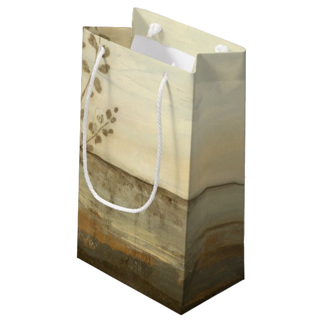 Modern Sunset Landscape Oil Painting Kleine Geschenktüte (Rückseite Schrägansicht)