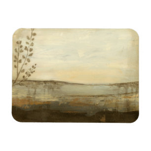 Modern Sunset Landscape Oil Painting Magnet