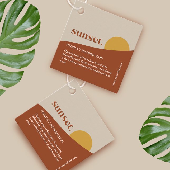 Modern Sunset Product Hang Tag Geschenkanhänger (Von Creator hochgeladen)