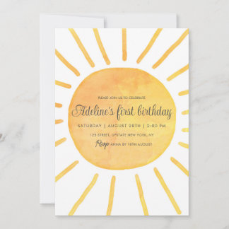 Modern Sunshine Girl & Co Einladung