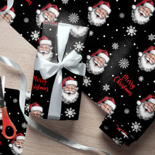 Modern süßer, fetter Weihnachtsmann Frohe Weihnach Geschenkpapier