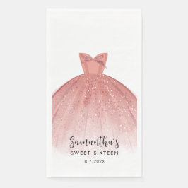 Modern Sweet 16 Script Dress 16. Geburtstag Custom Serviette