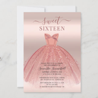 Modern Sweet 16 Script Geburtstag Einladung