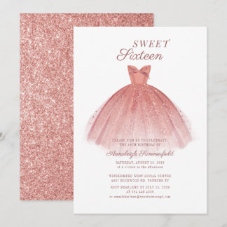 Modern Sweet 16 Script Sechzehnte Geburtstagsparty Einladung