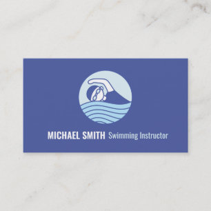 Modern Swimmingpool Instructor Business Card Visitenkarte