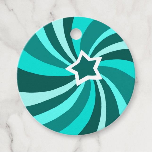 Modern Swirl HAPPY HOLIDAYS CUSTOM TO FROM Gift Geschenkanhänger (Vorderseite)