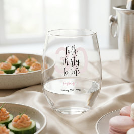 Modern Talk Thirty To Me Pink 30. Geburtstagsfeier Weinglas Ohne Stiel