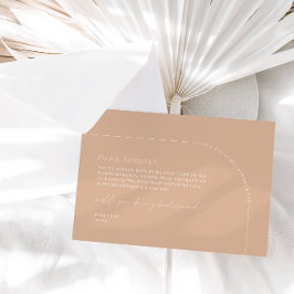 Modern Tan Elegante Arch Bridesmaid Vorschlag Card Einladung