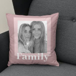 Modern Taupe & Pink | Photo | Family Gift Kissen<br><div class="desc">Modern Taupe & Pink | Photo | Family Gift Pillows make for thoughtful and practical gifts, offering comfort and relaxation to the recipient. Here's a description of pillows as a gift: Give the gift of ultimate comfort and relaxation with these luxurious pillows. Crafted with the finest materials, these pillows are...</div>