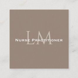 Modern Taupe Square Business Branding Telefonnummerkarte