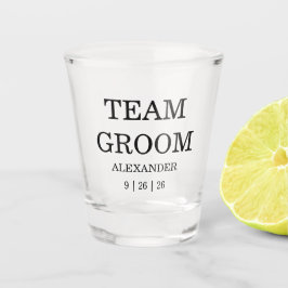 Modern Team Groom Schnapsglas